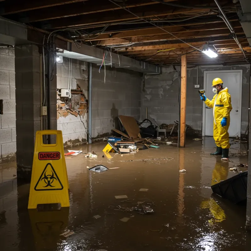Flooded Basement Electrical Hazard in West Haven, OR Property