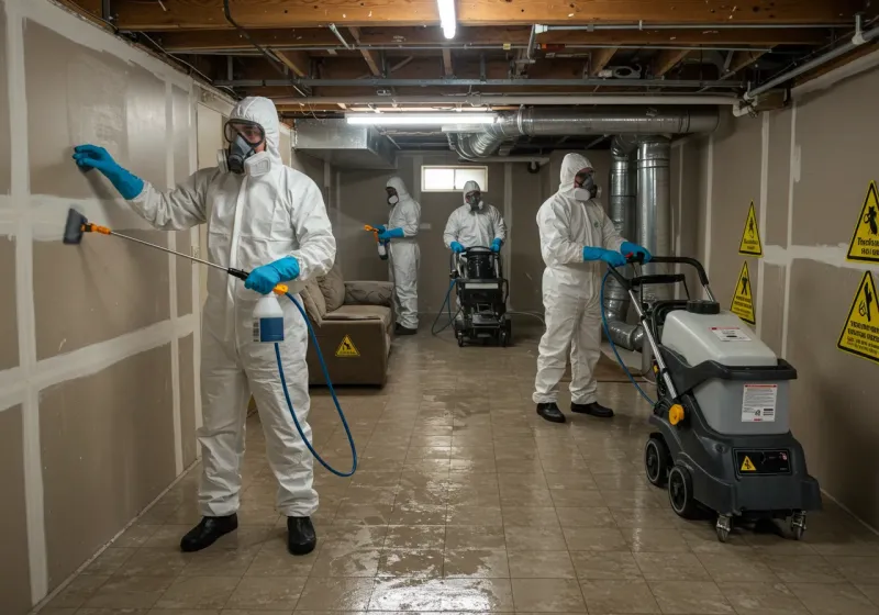 Basement Moisture Removal and Structural Drying process in West Haven, OR